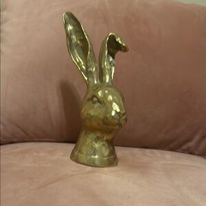 Gold Rabbit Sculpture